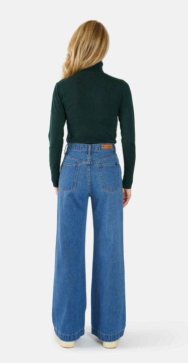 Produktbild F.A.M. Paris weite stone-jeans mit halbhoher taille aus baumwolle damen fleure (XS)