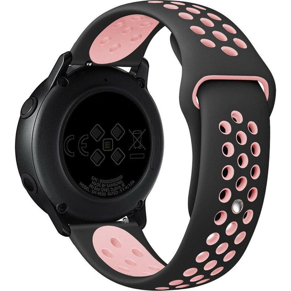 Thumbnail - Strap-it Sportarmband (Silikon), Uhrenarmband, Schwarz, Mehrfarbig, Rosa