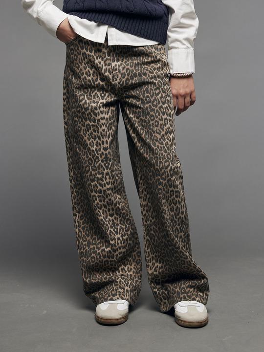 Actual product image Jonen Weite Mädchen Hose mit Leoprint (146)