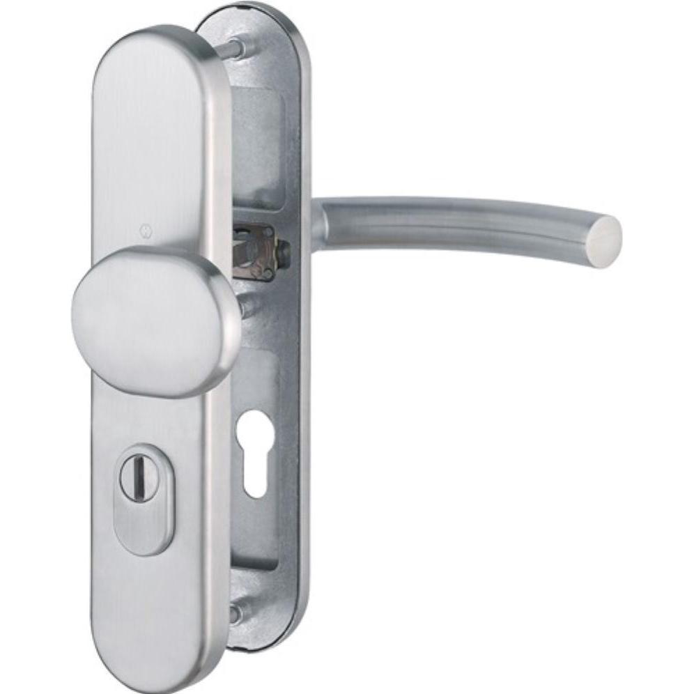 Hoppe, Türgriff + Fenstergriff, Schutzgarnitur Trondheim E86G/3332ZA/3310/1430Z Edelstahl F69 72 mm 42-47 mm (Türgriff)