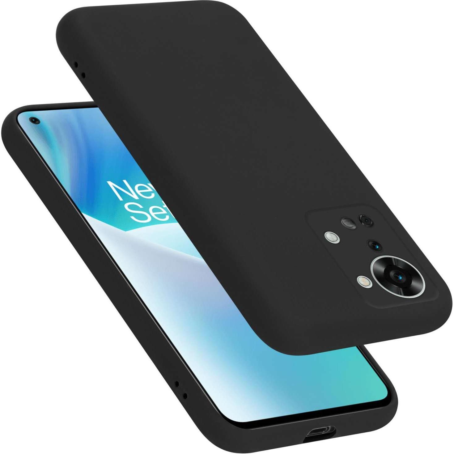 Cadorabo TPU Hülle für OnePlus Nord 2T Liquid (OnePlus Nord 2T), Smartphone Hülle, Schwarz