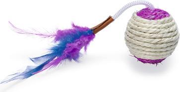 Image du produit Karlie Le sisal joue au ballon avec ressort et hochet (Jouet à balle chat)