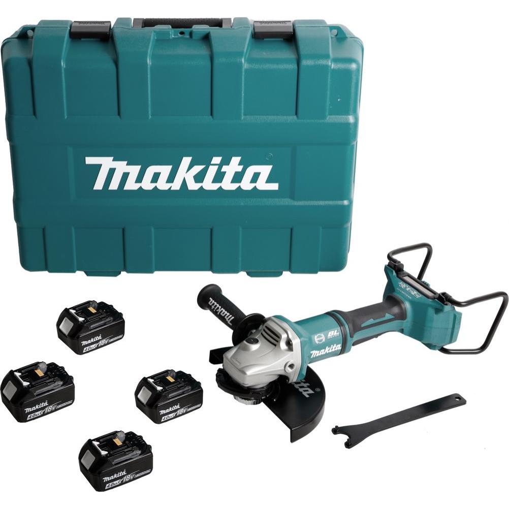 Thumbnail - Makita, Winkelschleifer, DGA 900 M4KX2 Akku Winkelschleifer 36V ( 2x18V ) 230mm Brushless + 4x Akku 4,0Ah + Ezynut + (23...