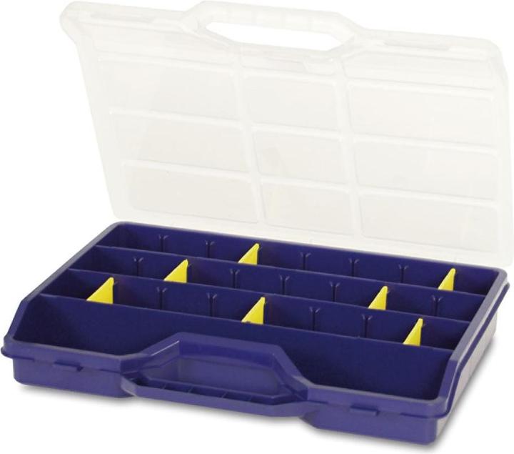 Produktbild Raaco Sortimentskasten B312xT238xH51mm max. 25 Fächer 21 lose Trennwände transparent schwarz
