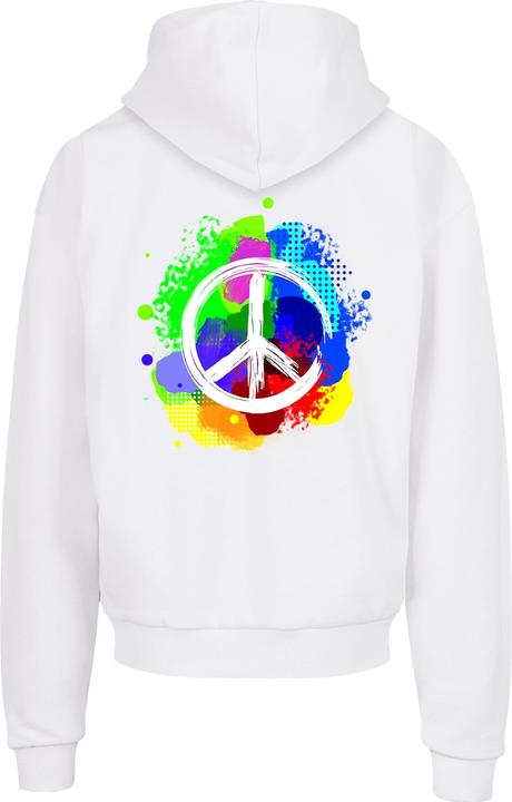 Actual product image Merchcode Peace - Wording Peace White and Peace - Graffiti with Ultra Heavy Hoody - 111859 (M)