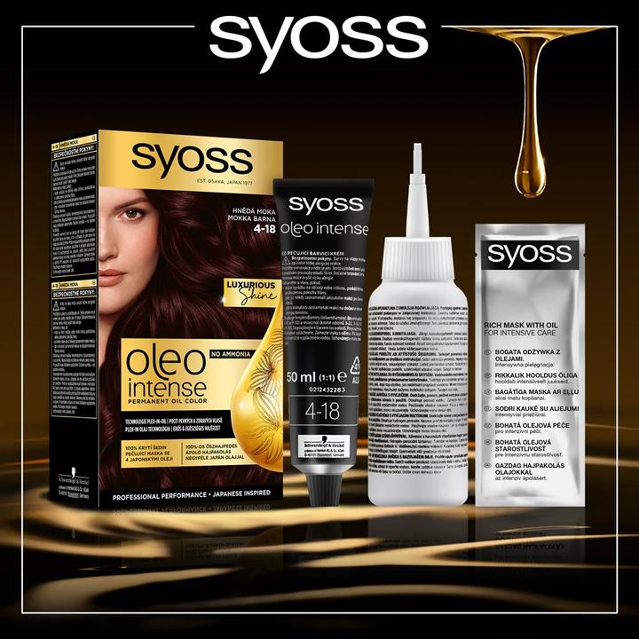 Image du produit Syoss Oleo Intense Hair Dye 4-18 Mocha (4-18 Brown Mocha)
