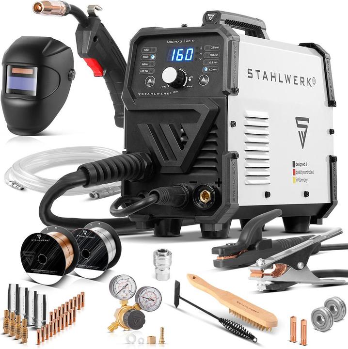 Produktbild Stahlwerk Schweissgerät MIG MAG 160 M Vollausstattung IGBT mit echten 160 Ampere