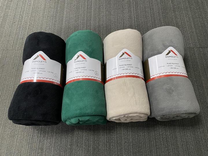 Productafbeelding Domoletti GERUITE DEKEN 140X200 CM KLEUR GRIJS (200 x 140 cm)