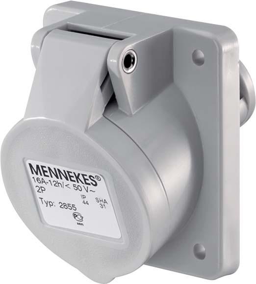 Actual product image Mennekes MEN 2855 Built-on socket outlet 2pole 16A 40-50V 12h