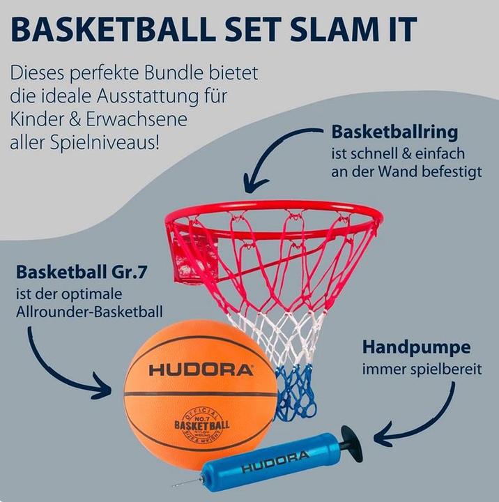 Produktbild Hudora Slam it Basketball Set, 3-teilig