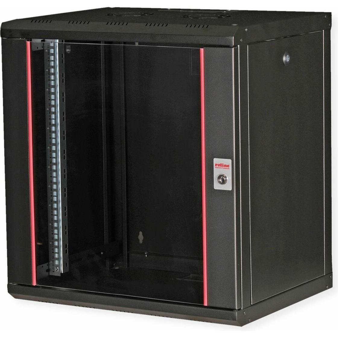 Thumbnail - Roline 19-Zoll Wandgehäuse Pro 12 HE (12 HE, 19 Zoll Rack), Serverschrank, Schwarz