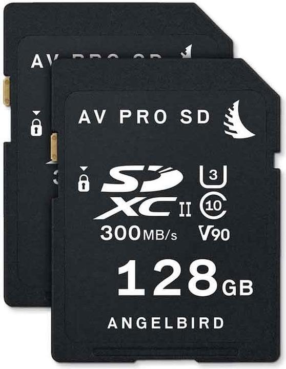 Angelbird AVpro SD Card 128 GB UHS-II – pack of 2 (128 GB, SDXC, U3, UHS-II)