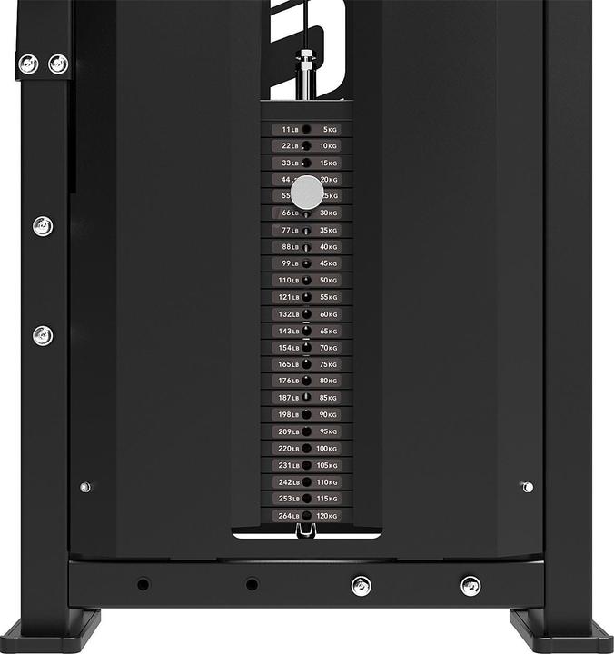 Actual product image Tunturi Platinum Dual Lat Pulldown/Low row cable pulldown station with weight stack