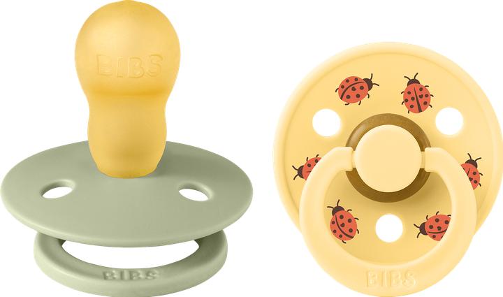 Actual product image Bibs - Pacifier Studio Colour 2 PACK Ladybug Latex - Sage - Size 3 (2x)