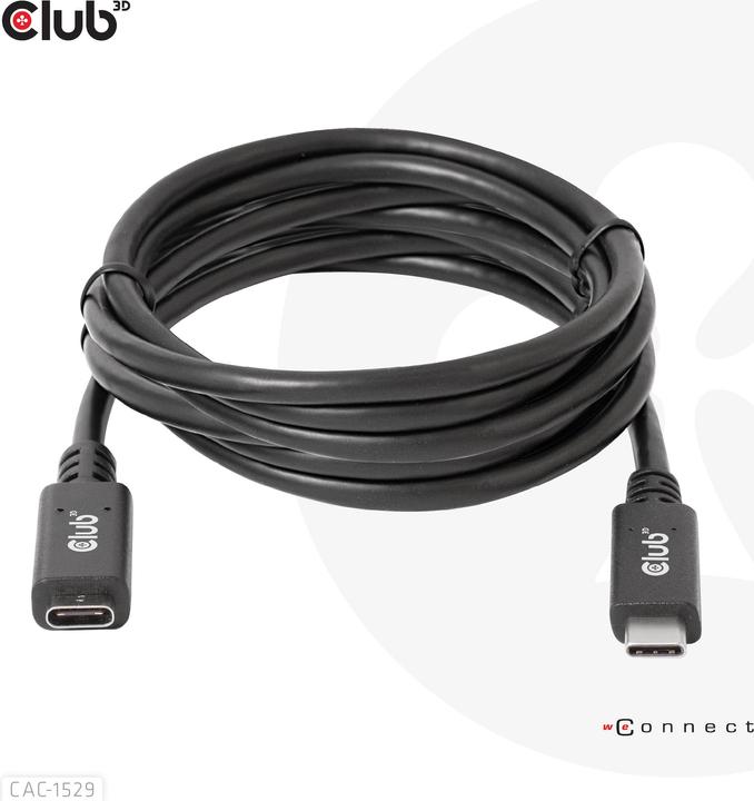 Image du produit Club 3D USB-C – USB-C (2 m, USB 3.0, 60 W)