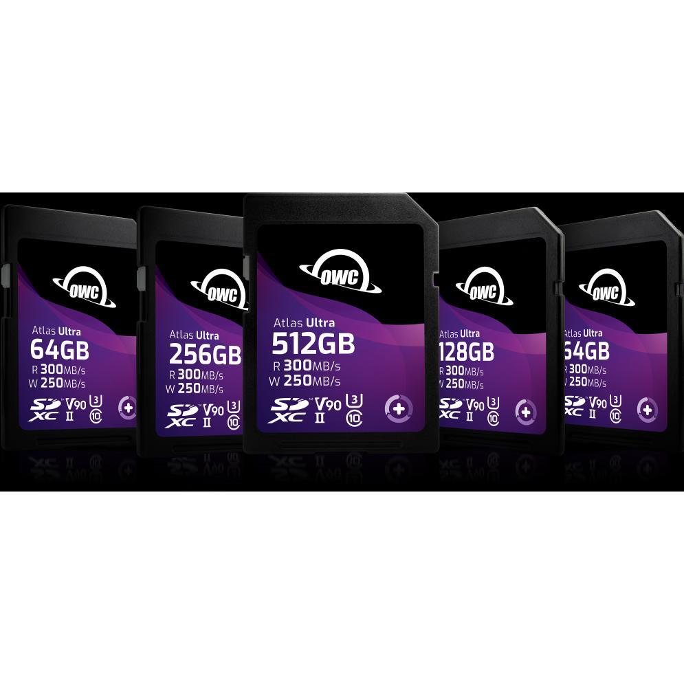 Thumbnail - OWC Atlas Ultra 128GB SDXC UHS-II V90 Media Card - Extended Capacity SD (SDXC) (128 GB, SDXC, UHS-II), Speicherkarte, Sc...