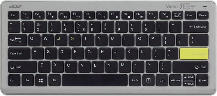Actual product image Acer Vero Combo set AAK124 antimicrobial keyboard and Macaron mouse grey/yellow (Germany, Wireless)