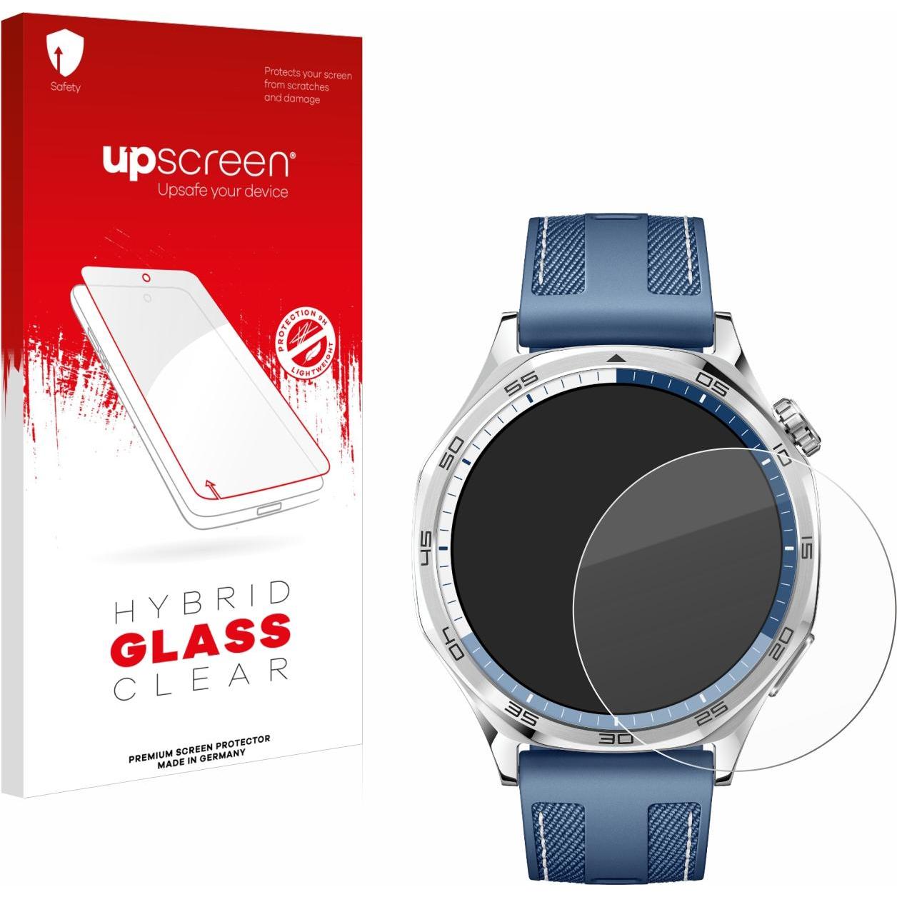 upscreen Schutzglas Schutzfolie Glas Folie Displayschutz klar, Smartwatch Schutzfolie, Transparent