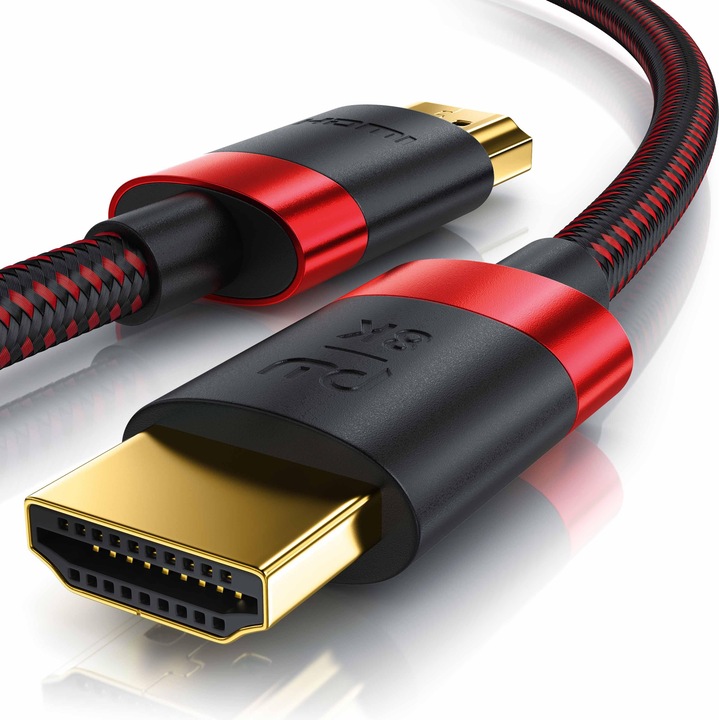 Primewire HDMI Kabel 2.1, 8K @ 120Hz / 4K @ 240Hz DSC, Ultra High Speed, Nylonummantelung, HDR, ARC (1.50 m, HDMI)