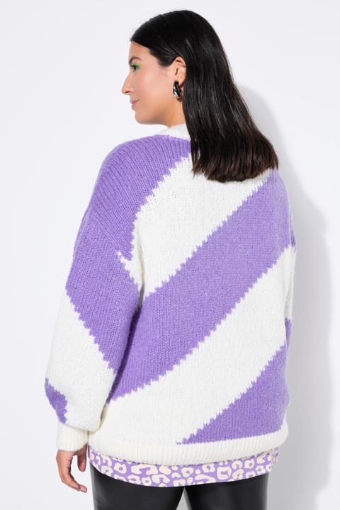 Produktbild Studio Untold Pullover, Oversize Shape, diagonale Blockstreifen (60)