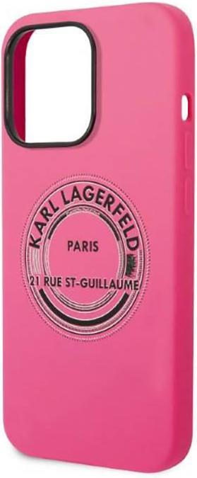 Actual product image Karl Lagerfeld KLHCP14LSRSGRCF iPhone 14 Pro 6.1" hardcase pink / pink Silicone RSG (Apple iPhone 14 Pro)
