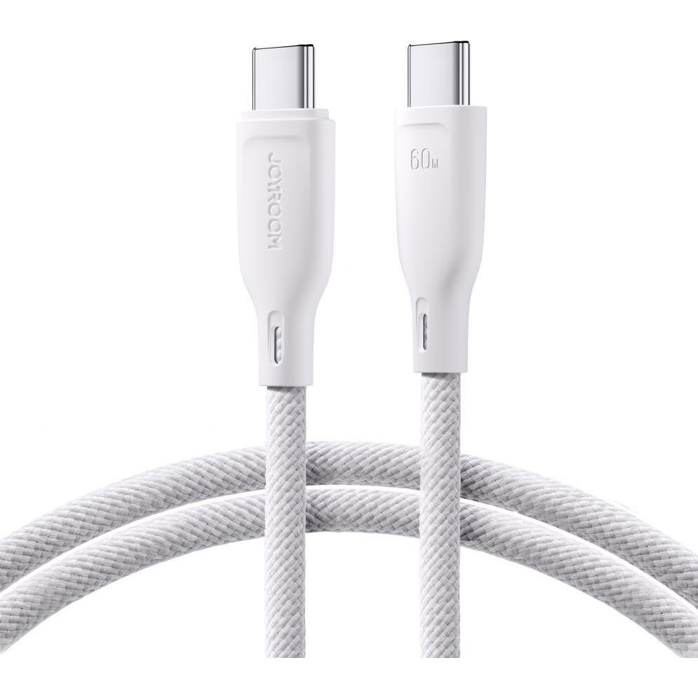 Joyroom Multi-Color Series SA34-CC3 USB-C/USB-C-Kabel 60 W, schnelle Übertragung, 1 m – Weiss (1 m), USB Kabel