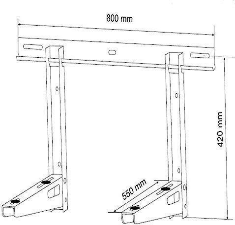 Image du produit Maclean MC-623 Support pour climatiseur charge max. 200kg