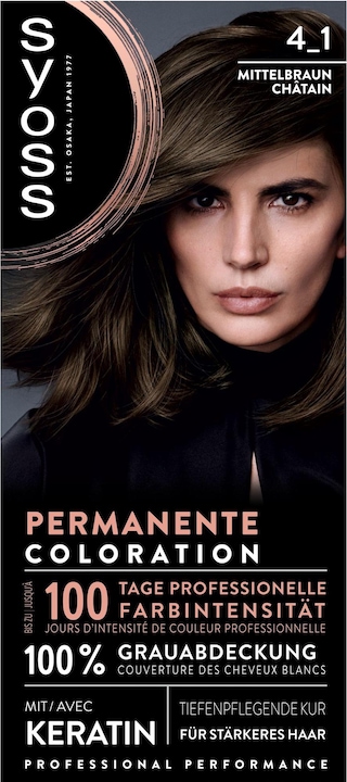 Actual product image Syoss Coloration 4 1 Mittelbraun (4 1 Medium brown)
