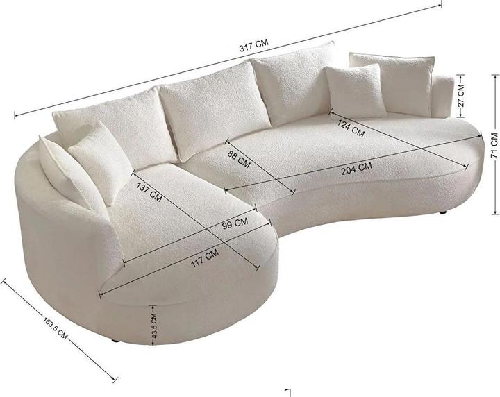 Image du produit Homitis Venedik Left Corner Sofa (Canapé d’angle)