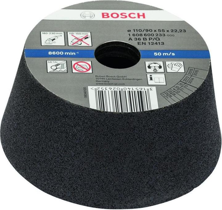 Produktbild Bosch Professional Zubehör PRO Metal Konischer Schleiftopf, 90 x 110 x 55 mm, G36 (36)