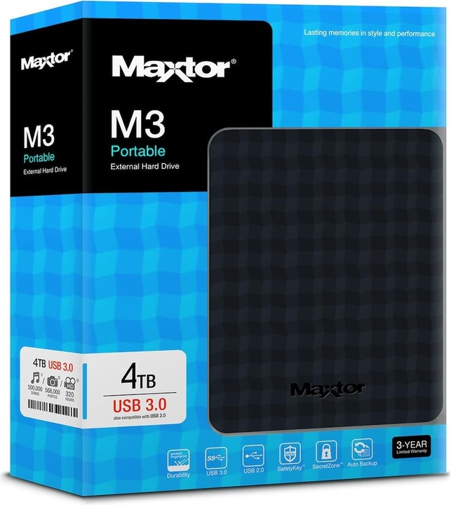 Actual product image Maxtor M3 Portable (4 TB)