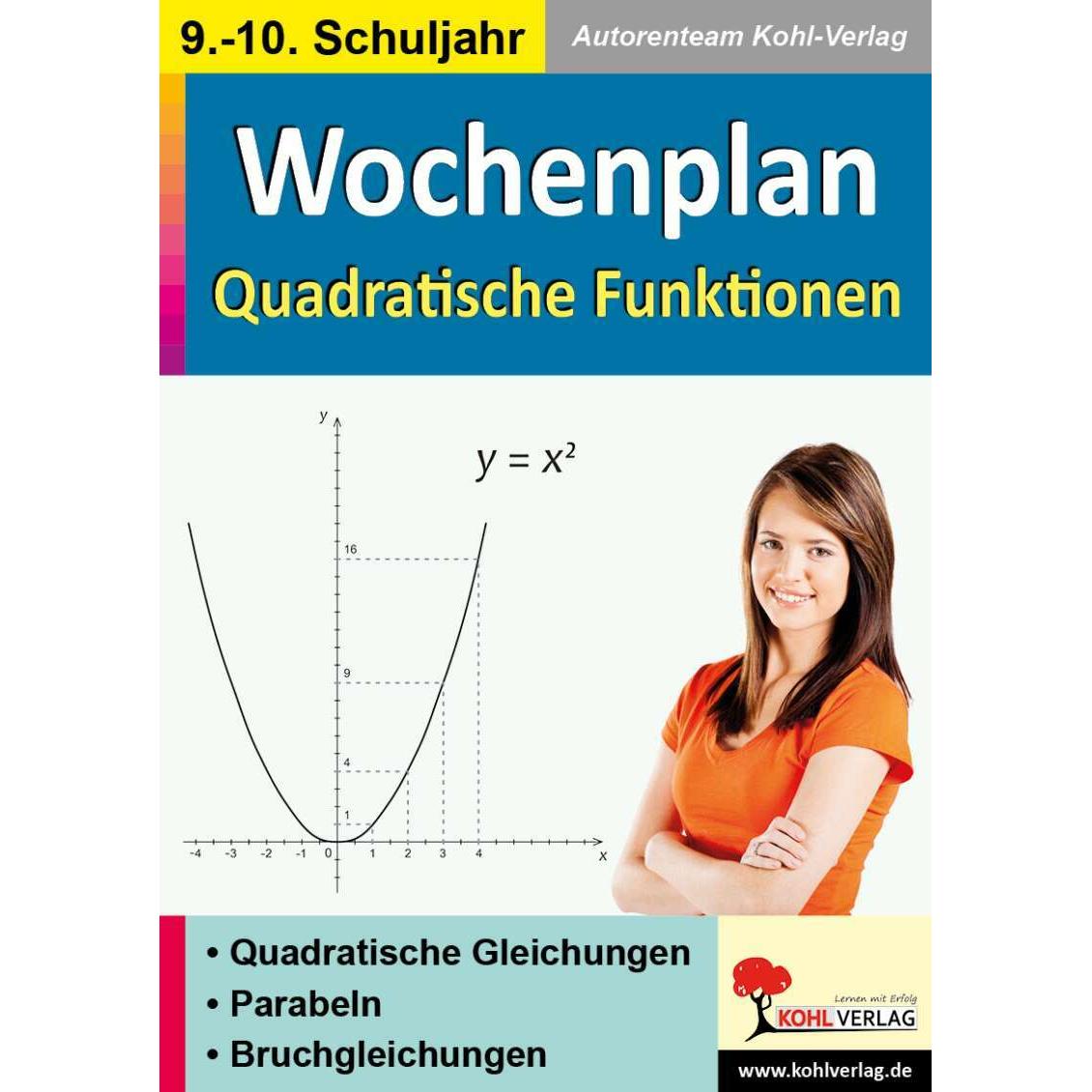 Thumbnail - Wochenplan Quadratische Funktionen / Klasse 9-10, Schulbücher von Sabine Bundle