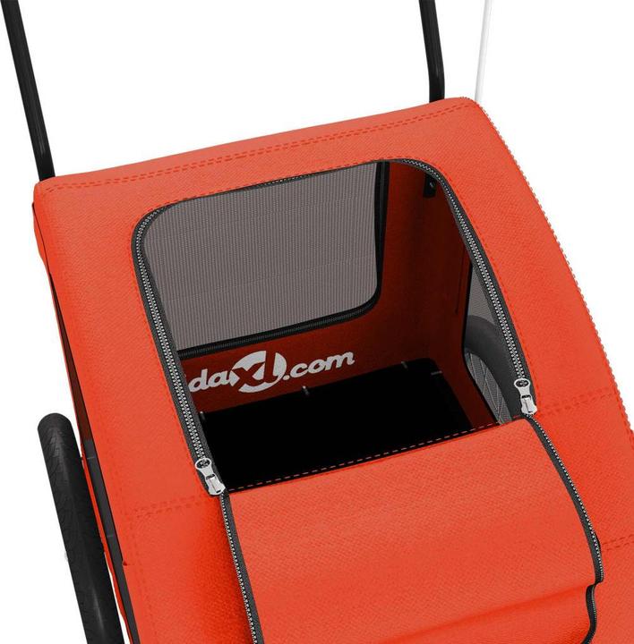 Produktbild vidaXL Fahrradanhänger für Hunde Orange Oxford-Gewebe und Eisen