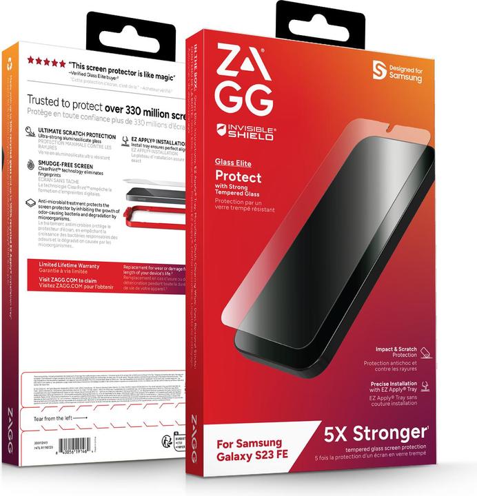 Produktbild Zagg Glass Elite Ultra-Strong (1 Stück, Samsung Galaxy S23 FE)