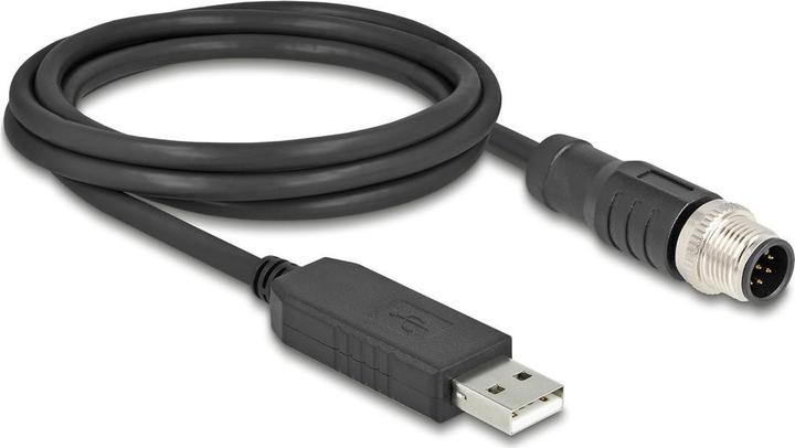 Actual product image Delock M12 serial connection cable with FTDI chipset, USB 2 (1.80 m, Industrial cables)