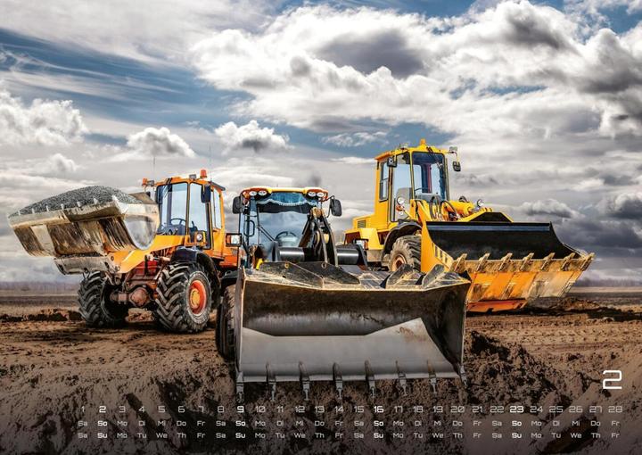 Actual product image Construction machinery - gigantic construction helpers - 2025 - Calendar DIN A2 (Hardcover, German)