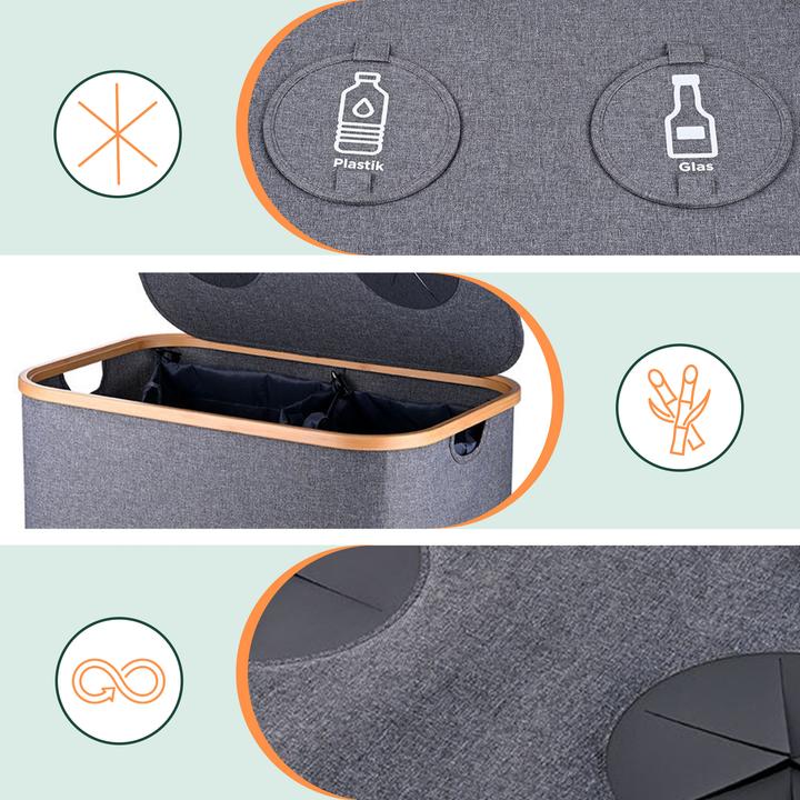 Actual product image Relaxdays Pfandflaschen-Sammelbehälter 2 Fächer (1 x)