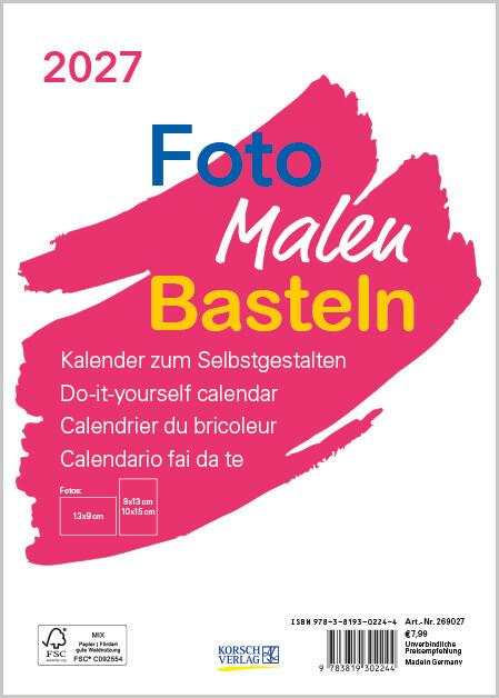 Produktbild Foto-Malen-BastelnBastelkalenderA5weiss2027 (A5)