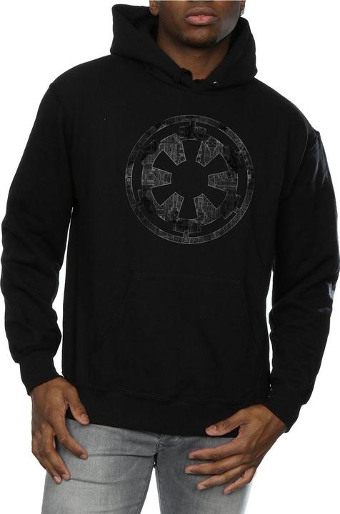 Immagine prodotto Star Wars Felpa con cappuccio Uomo Galactic Empire Plans (S)