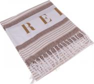 Immagine prodotto Ootb Telo hammam fouta bianco/crema/marrone, Relax (80 x 170 cm)