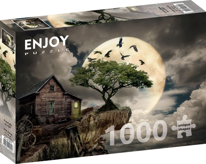 Actual product image Enjoy Puzzle ENJOY-1614 - A Log Cabin on a Cliff, Puzzle, 1000 pieces (1000 pieces)