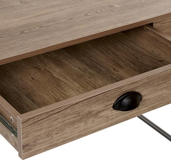Produktbild Beliani Schreibtisch dunkler Holzfarbton 120 x 60 cm CASCO (120 x 60 x 76 cm)