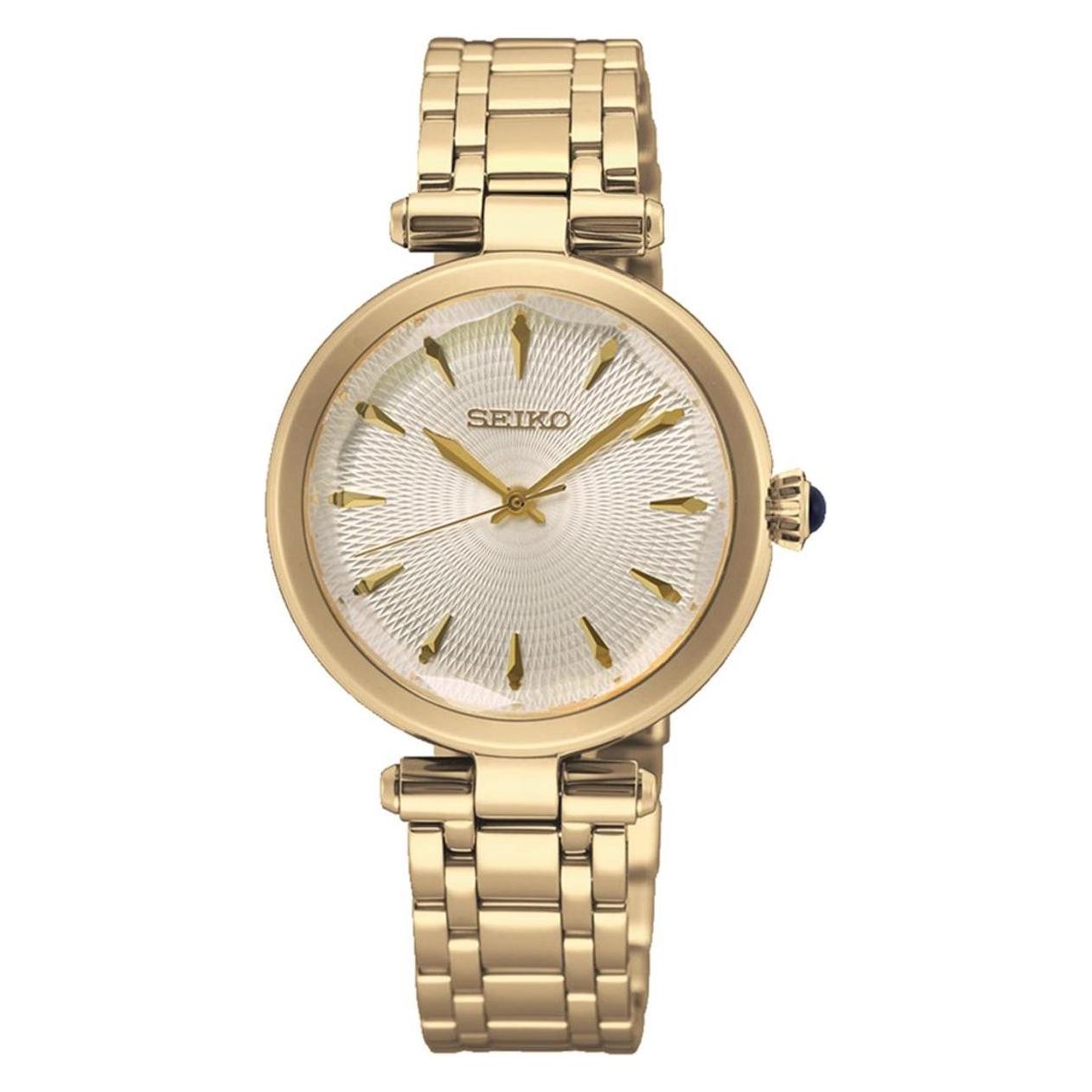 Seiko, Horloge, Caprice, Goud, Wit, (Analoog Horloge, 30 mm)