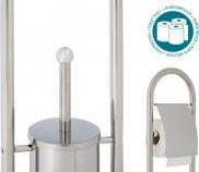 Berilo high chrome-plated metal toilet brush holder