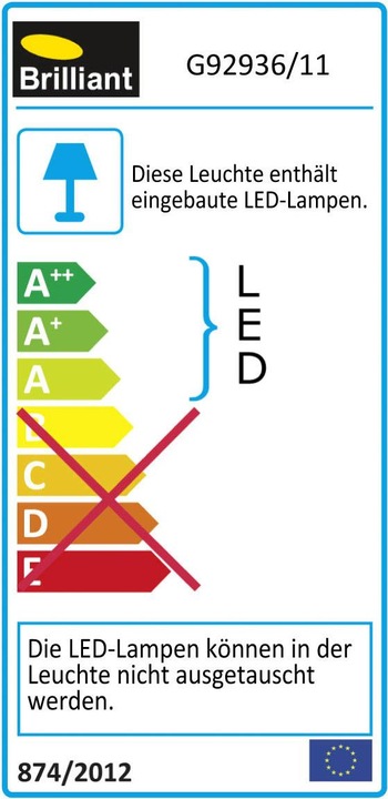 Energie-Label Brilliant Klemmleuchte Antony (200 lm)