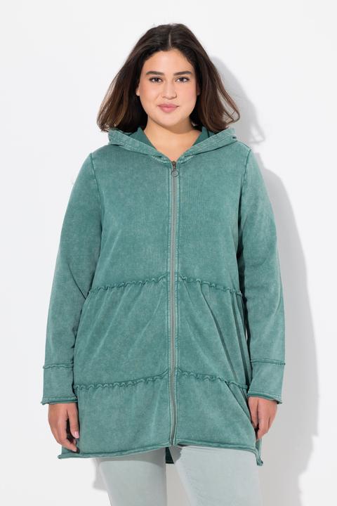 Immagine prodotto Ulla Popken Giacchetta dal taglio lungo e svasato con stile vintage e cappuccio (50, 52)
