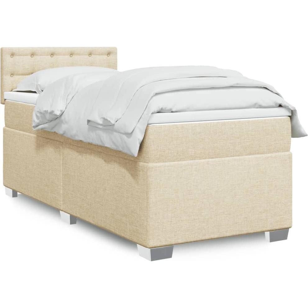 VidaXL, Bett, Bo x springbett mit Matratze 160 x 200 cm Stoff (160 x 200 cm)