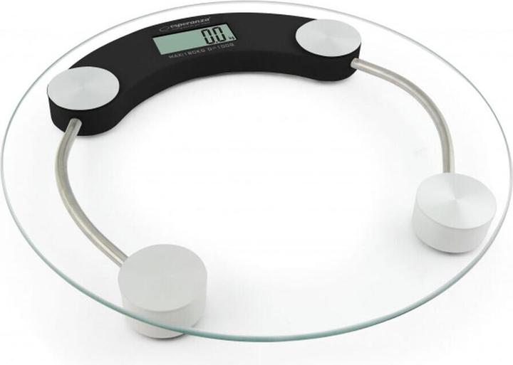 Esperanza EBS007K - Elektronische Personenwaage - 180 kg - 100 g - kg,lb - Kreis - Schwarz (180 kg)