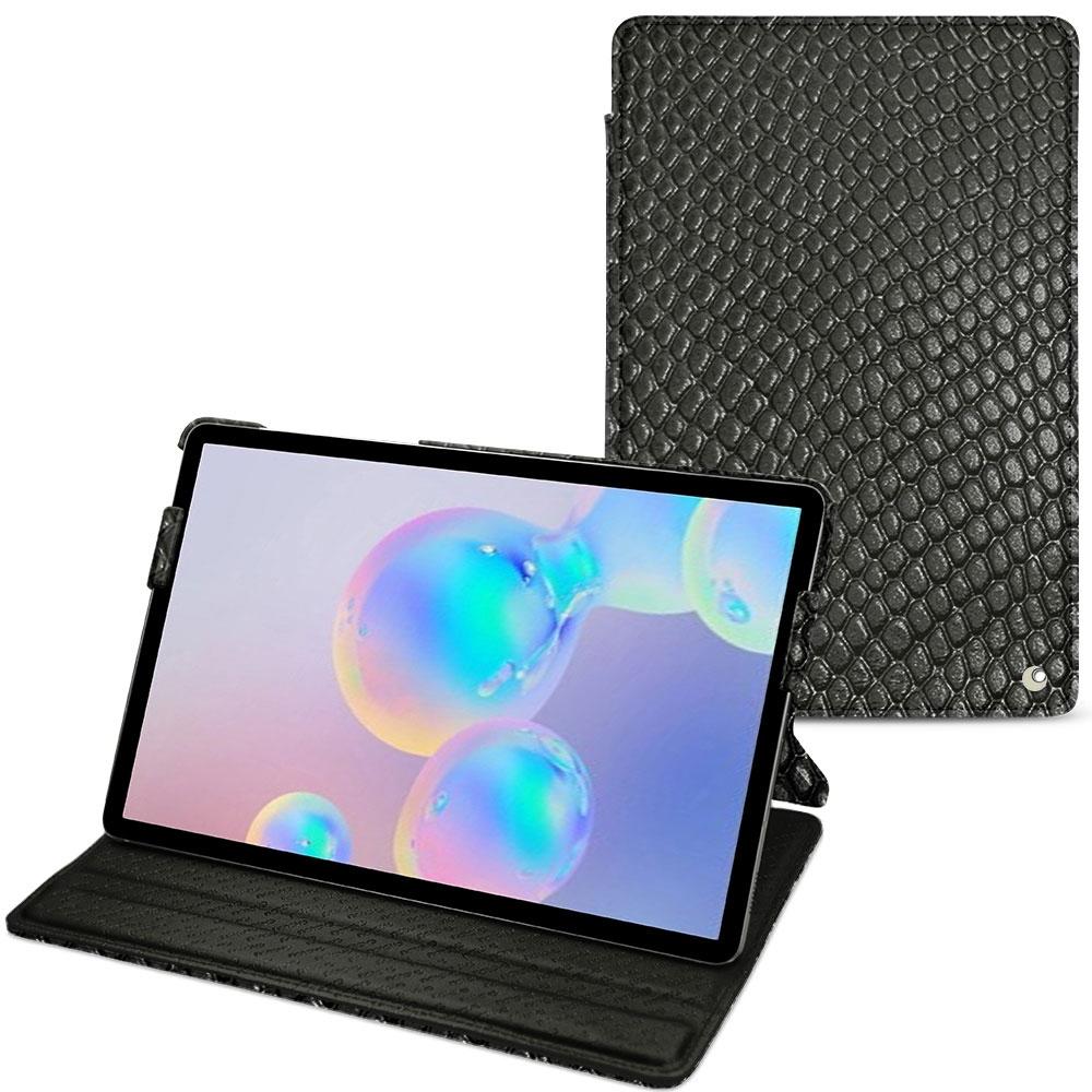 Noreve Lederschutzhülle horizontal (Galaxy Tab S6), Tablet Hülle, Schwarz