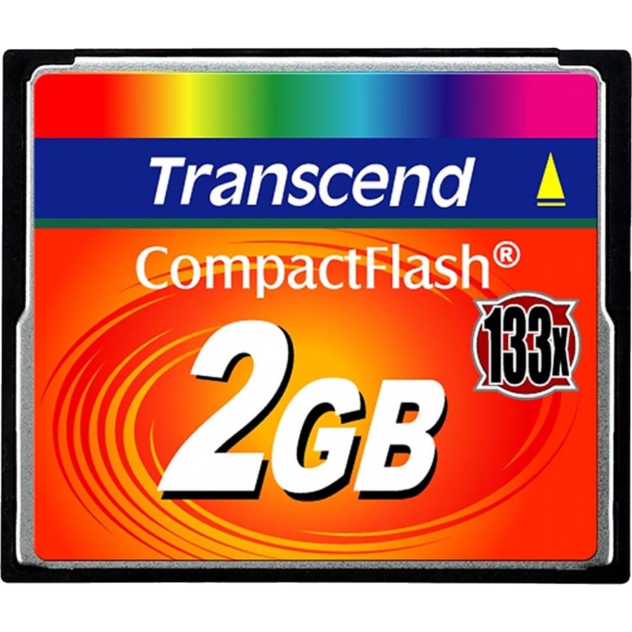 Transcend Scheda Compact Flash Card 2GB MLC (2 GB, CF), Scheda di memoria, Nero